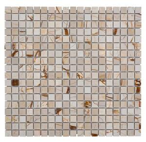 Mozaik pločica Quadrat MOS 15/2807 (32,2 x 30,5 cm, Smeđa-bež, Mat)