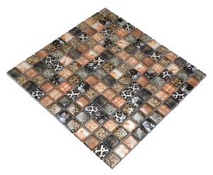 Mozaik pločica Quadrat Crystal Wildlife XCM WL64 (29,8 x 29,8 cm, Bež, Sjaj)