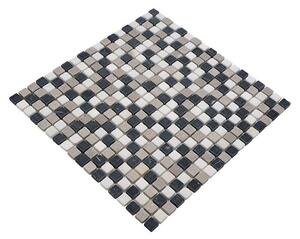 Mozaik pločica Quadrat Mix MOS 15/1125 (32,2 x 30,5 cm, Smeđa-bež, Mat)