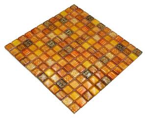 Mozaik pločica Quadrat Crystal Wildlife XCM WL44c (29,8 x 29,8 cm, Narančasta, Sjaj)