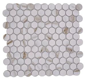 Mozaik pločica Knopf Calacatta CTG (33 x 31,2 cm, Bijela, Mat)