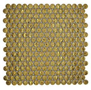 Mozaik pločica Knopf Uni GO86 (31 x 31,5 cm, Zlatna, Sjaj)