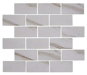 Mozaik pločica Brick Calacatta CIM BR CT (29,1 x 29,5 cm, Bijela, Mat)