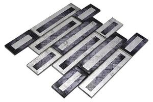Mozaik pločica Rechteck Crystal XBH 2SW5 (30 x 30 cm, Crna, Sjaj)