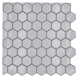 Samoljepljiva mozaik pločica Hexagon SVM HXW (28,2 x 29,5 cm, Sjaj)
