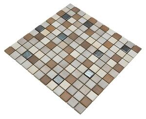 Mozaik pločica JAB 23SB06 mix wood metallic (29,7 x 29,7 cm, Smeđa/Bež/Srebrna, Mat)