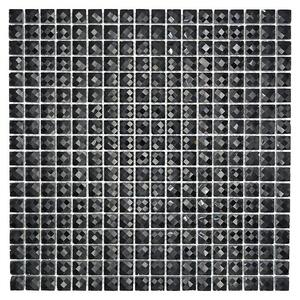 Mozaik pločica Quadrat Crystal Glitzer XCM BL824 (30 x 30 cm, Crna, Sjaj)