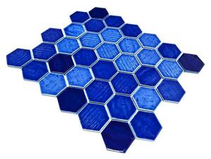 Mozaik pločica Hexagon CG SAN7 (Plava, Sjaj, D x Š x D: 25,3 cm x 29,3 cm x 7 mm)