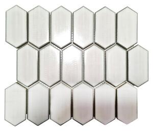 Mozaik pločica Hexagon CG CH471 (Bijela, Sjaj, 25,3 cm x 29,3 cm x 75 mm)