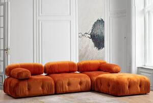 Atelier Del Sofa Kutna garnitura, naranča, Bubble Corner ( L1-O1-1R -Puf) - Orange