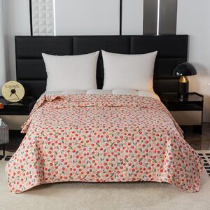 Prekrivač za krevet s uzorkom JAGODA ružičasti Dimenzije: 220 x 240 cm