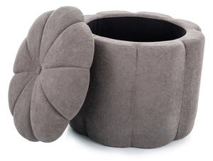 Sivi tabure TUP s prostorom za pohranu 45x45 cm