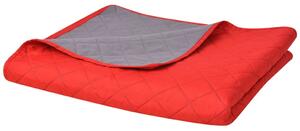 VidaXL 131555 Double-sided Quilted Bedspread Red and Grey 170x210 cm