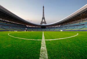 Fotografija soccer field and Eiffel tower, lupengyu