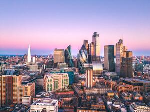 Fotografija Aerial view of finance district in London, CHUNYIP WONG