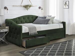 Krevet Houston 879Jednostruki, Zelena, 90x200, Tkanina, Basi a doghePodnice za krevet, 98x216x95cm