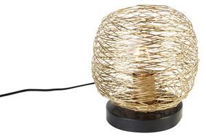 Dizajn stolna lampa zlatna 20 cm - Sarella