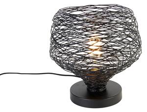 Dizajn stolna lampa crna 26 cm - Sarella