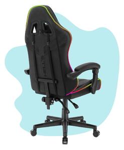 Dječja stolica za igranje HC - 1004 crna s LED rasvjetom