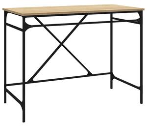 VidaXL Radni stol boja hrasta 100x50x75 cm konstruirano drvo i željezo