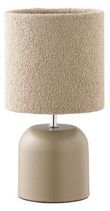 Bež metalna stolna lampa s tekstilnim sjenilom (visina 24 cm) Morley – House Nordic