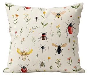 Poliestersko pamučna jastučnica INSECTA POLY 45x45 cm, šarena