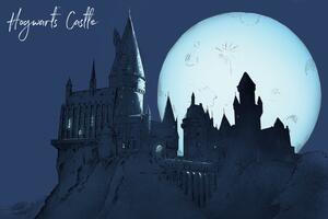 Umjetnički plakat Harry Potter - Hogwarts Castlle, (40 x 26.7 cm)