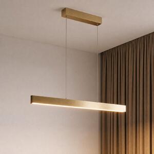 Lucande Smart LED viseća svjetiljka Mylosh, zlatna, CCT, Tuya, prigušiva, Zlato / mjed, Dnevni boravak/blagovaonica, Aluminij