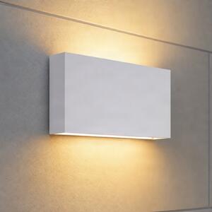 Lindby Lucande Jarte vanjska zidna LED svjetiljka, 20 cm, bijela, IP65, Bijela, Plastika