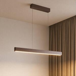 Lucande Smart LED viseća svjetiljka Mylosh, kava, CCT, Tuya, prigušiva, Smeđa / hrđa, Dnevni boravak/blagovaonica, Aluminij