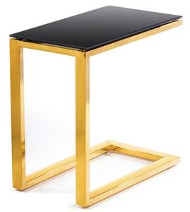 Pomoćni stolić STIVAR 51x50 cm zlatna/crna