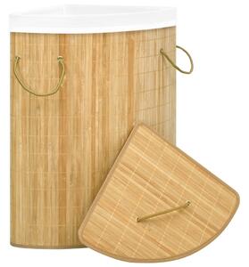 VidaXL Kutna košara za rublje od bambusa 60 L