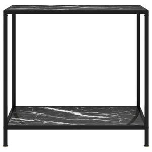 VidaXL Konzolni stol crni 80 x 35 x 75 cm od kaljenog stakla