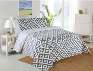 Bijeli/sivi prošiven set prekrivača i jastučnice 220x240 cm Casilla – My House