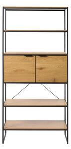 Biblioteka u dekoru hrasta u prirodnoj boji 90x190x40 cm Cesura – Unique Furniture