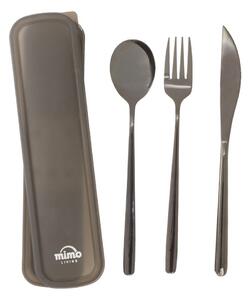 Crni pribor 3 kom od nehrđajućeg čelika Mimo – Premier Housewares