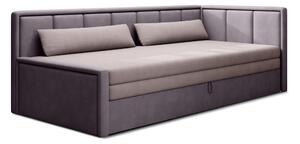 Ružičasta sklopiva/s prostorom za odlaganje sofa od šenila 214 cm Fulgeo – ELTAP