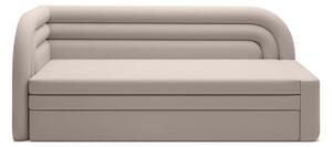 Bež baršunasti sklopiva/s prostorom za odlaganje sofa s lijevim kutom 223 cm Fabillo – ELTAP