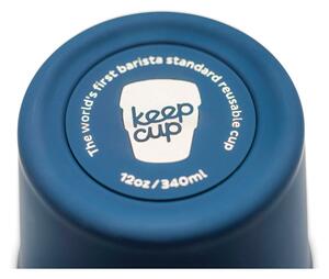 Tamnoplava putna šalica s poklopcem KeepCup Spruce Thermal, 454 ml