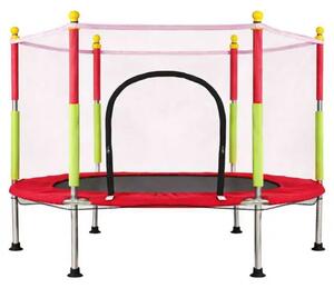 Vrtna trampolina 140 cm sa zaštitnom mrežom-Crvena