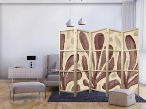 Japanski paravan - Waving Leaves - Irregular Plant Shapes in the Style of Matisse