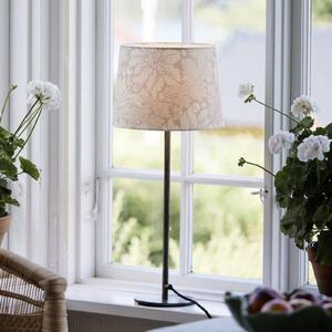 PR Home stolna lampa BASE ACANTHUS, bijela/srebrna, 58 cm, Bijela, Dnevni boravak/blagovaonica, Metal