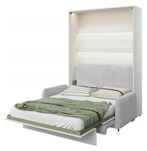Zidni krevet Concept Pro Lenart AH139Bračni, Bijela, 160x200, Tkanina, Basi a doghePodnice za krevet, 171x228x217cm