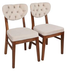 Woody Fashion Set stolica (2 komada), Orah Bež, Elma 701