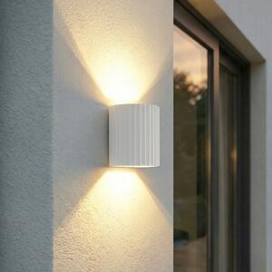 Lindby Ralino LED vanjska zidna svjetiljka, bijela, 2 žarulje, IP65, Bijela, Aluminij