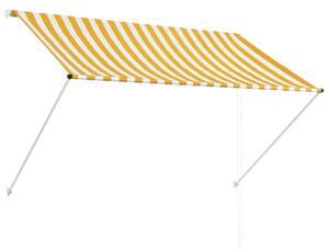 VidaXL Tenda na uvlačenje 200 x 150 cm žuto-bijela