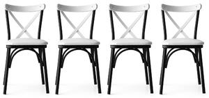 Woody Fashion Set stolica (4 komada), Bijela boja, Ekol - 1334