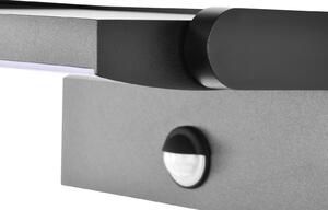 CMD LED zidna svjetiljka 9081, senzor, antracit, 21 cm, CCT, IP54, Crno, Aluminij