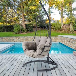Floriane Garden Vrtna stolica za ljuljanje, antracit siva boja, Kırlangıç Askılı Bahçe Salıncağı