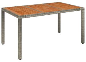 VidaXL Vrtni stol s drvenom pločom sivi 150 x 90 x 75 cm od poliratana